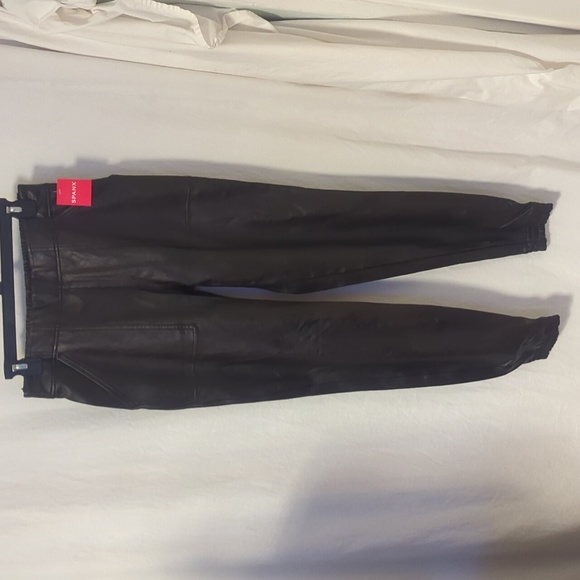 NWT Spanx faux leather joggers - Picture 3 of 12